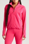 Zella Half Zip Pullover In Pink Bright