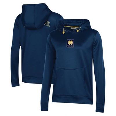 Under Armour Navy Notre Dame Fighting Irish 2023 Sideline Performance Pullover Hoodie