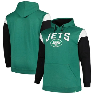 Profile Men's  Green New York Jets Big And Tall Trench Battle Pullover Hoodie