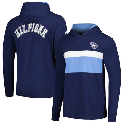 Tommy Hilfiger Navy Tennessee Titans Morgan Long Sleeve Hoodie T-shirt