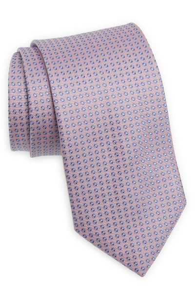 Eton Microdot Silk Tie In Medium Pink