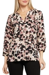 Nydj High-low Crepe Blouse In Ellendale