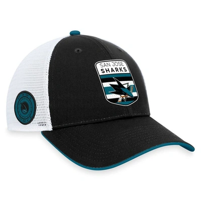 Fanatics Branded  Black San Jose Sharks 2023 Nhl Draft On Stage Trucker Adjustable Hat