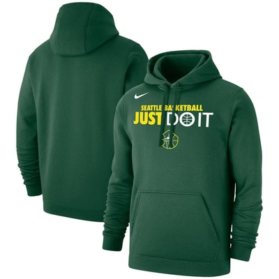 Nike Unisex  Green Seattle Storm Just Do It Club Pullover Hoodie