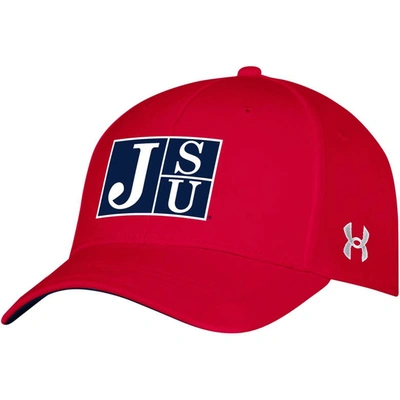 Under Armour Red Jackson State Tigers Blitzing Accent Iso-chill Adjustable Hat