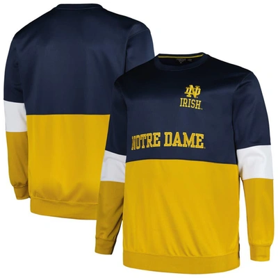 Profile Navy Notre Dame Fighting Irish Big & Tall Fleece Pullover Sweatshirt