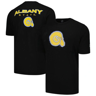 Fisll Black Albany State Golden Rams Applique T-shirt