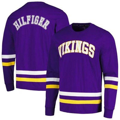Tommy Hilfiger Purple/gold Minnesota Vikings Nolan Long Sleeve T-shirt