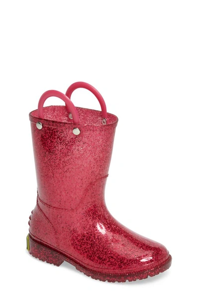 Western Chief Kids' Glitter Waterproof Rain Boot In Pink