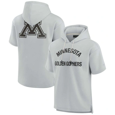 Fanatics Signature Unisex  Gray Minnesota Golden Gophers Super Soft Fleece Short Sleeve Pullover Hood