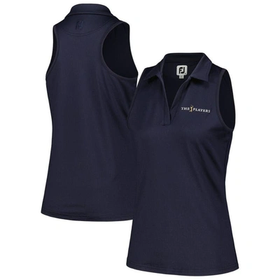 Footjoy Navy The Players Prodry® Crossover V-neck Racerback Tank Top