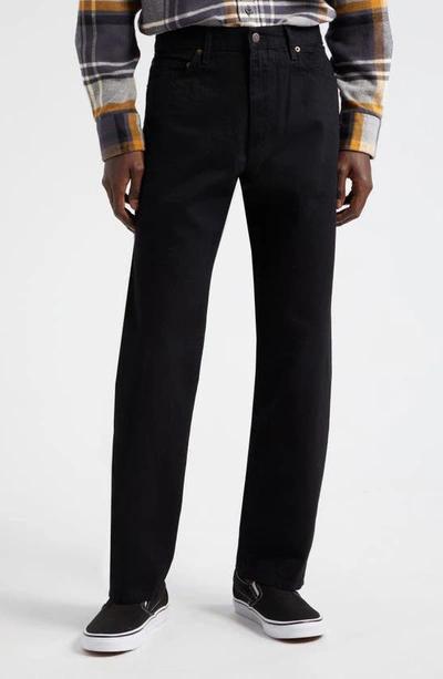 Noah Selvedge Straight Leg Jeans In Black