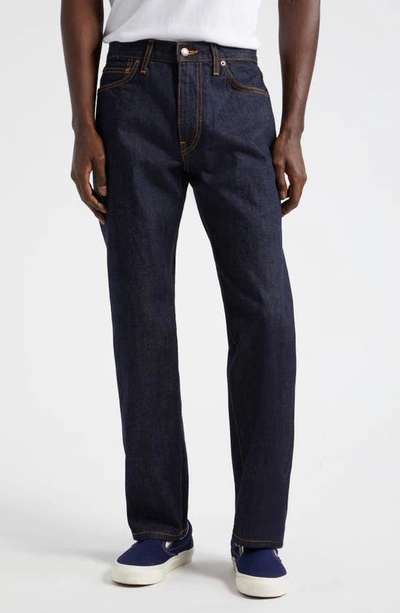 Noah Selvedge Straight Leg Jeans In Blue