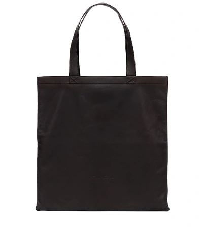 Rick Owens Leather Tote In Black