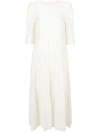 See By Chloé Striped Cotton-blend Dress In White