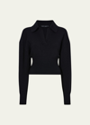 Proenza Schouler Jeanne Johnny Cashmere Wool Sweater In Black