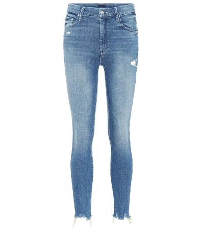 Mother The Looker Ankle Chew Jeans In Blue
