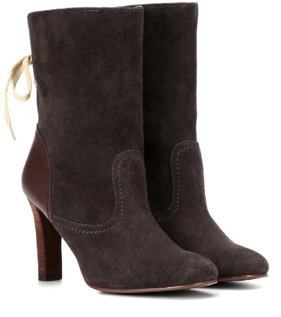 See By Chloé Lara Suede Ankle Boots In Brown