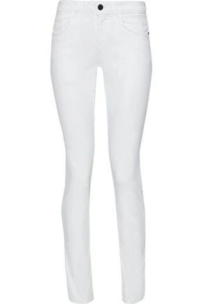 Alice And Olivia Jane Mid-rise Skinny Jeans In White