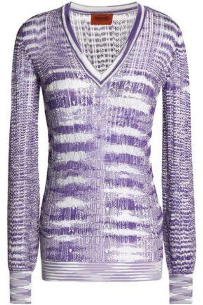 Missoni Woman Crochet-knit Top Lavender