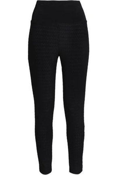 Missoni Woman Jacquard-knit Skinny Pants Black