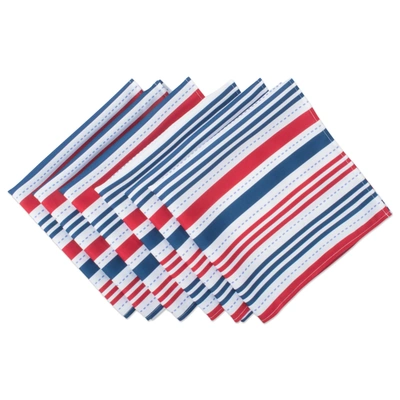 Dii Outdoor Patriotic Stripe Napkin (set Of 6)