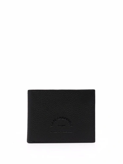 Karl Lagerfeld, K/Monogram Klassik Bi-Fold Wallet, Man, Black, Size: One Size