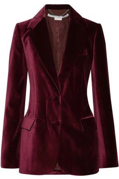 Stella Mccartney Woman Velvet Blazer Burgundy