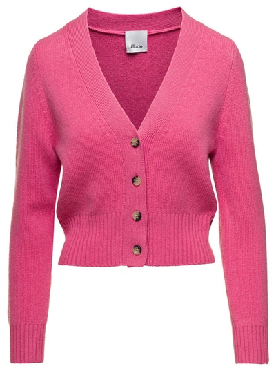 Allude V-cardigan 11 In Pink