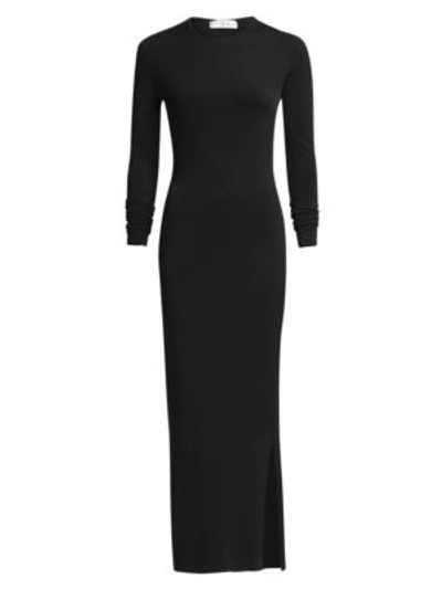 Tre By Natalie Ratabesi Viscose Bodycon Gown In Black