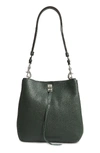 Rebecca Minkoff Darren Deerskin Leather Shoulder Bag - Green In Pine Green/silver