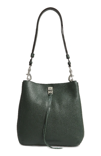 Rebecca Minkoff Darren Deerskin Leather Shoulder Bag - Green In Pine Green/silver