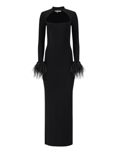 Manurí Cindy Square-neck Long Dress In Black