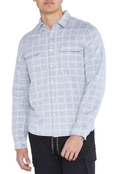 Civil Society Thurston Plaid Button Front Shirt In Hthr Grey