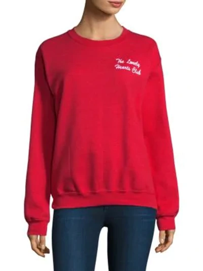 Double Trouble The Classics Lonely Hearts Club Sweatshirt In Red White