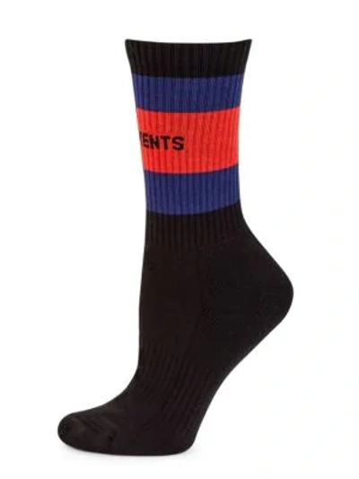 Vetements X Tommy Hilfiger Crew Socks In Black