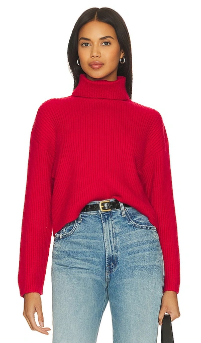 Line & Dot Scarlet Sweater In Red
