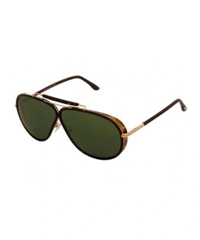 Tom Ford Cedric Sunglasses, Ft0509 In Brown/green