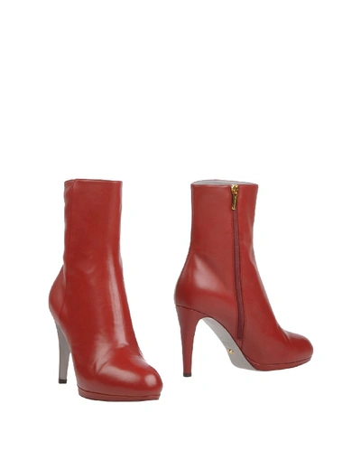 Sergio Rossi Ankle Boot In Maroon