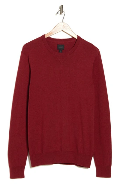 14th & Union Classic Cotton & Cashmere Crewneck Sweater In Red Cinder