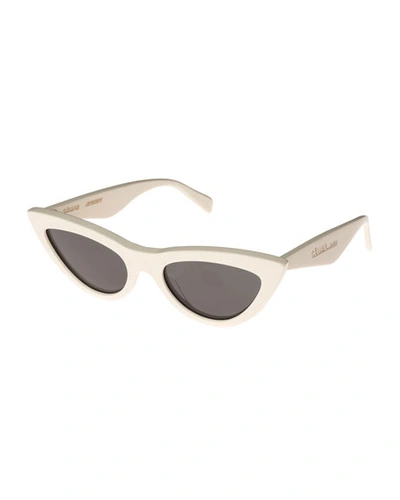 Celine Exaggerated International-fit Cat-eye Sunglasses In Ivory