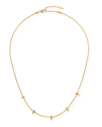 Tai Snake Chain Necklace W/ Cz Spikes In Gold