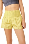 Fp Movement The Way Home Shorts In Sun Yellow