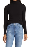 Faherty Legend Rib Turtleneck Sweater In Black