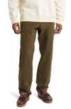 One Of These Days Statesman Double Knee Cotton Pants In Olive
