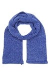 Kurt Geiger Convertible Chemille Scarf In Blue