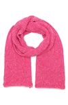 Kurt Geiger Convertible Chemille Scarf In Fuchsia