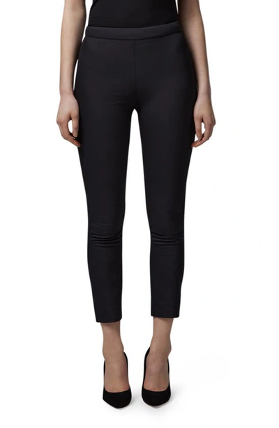Lk Bennett Evan Crop Crepe Pants In Black