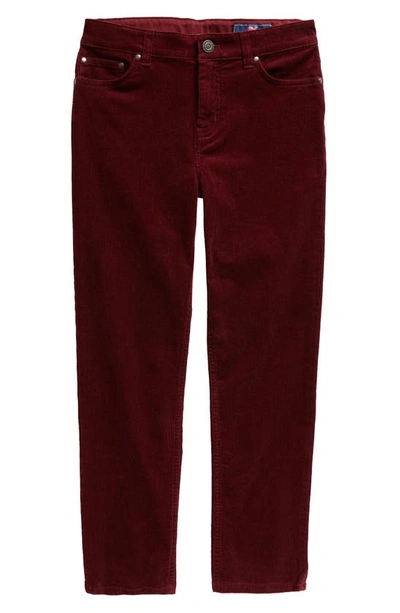 Vineyard Vines Kids' Corduroy 5-pocket Pants In Crimson