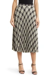 Nikki Lund Robin Pleated Midi Skirt In Black